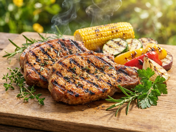 Schweinesteaks vom Grill