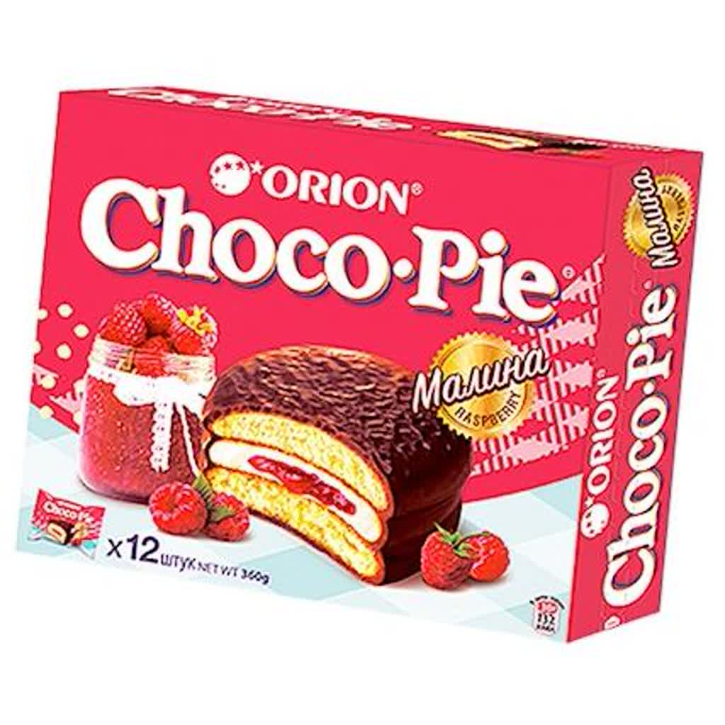 ORION KEKSE CHOCO-PIE M.HIMBEERFUELLUNG 360 G