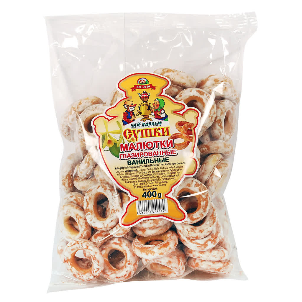 TSCHAJ VDVOEM TEEKRINGEL GLASIERT VANILLE 400 G