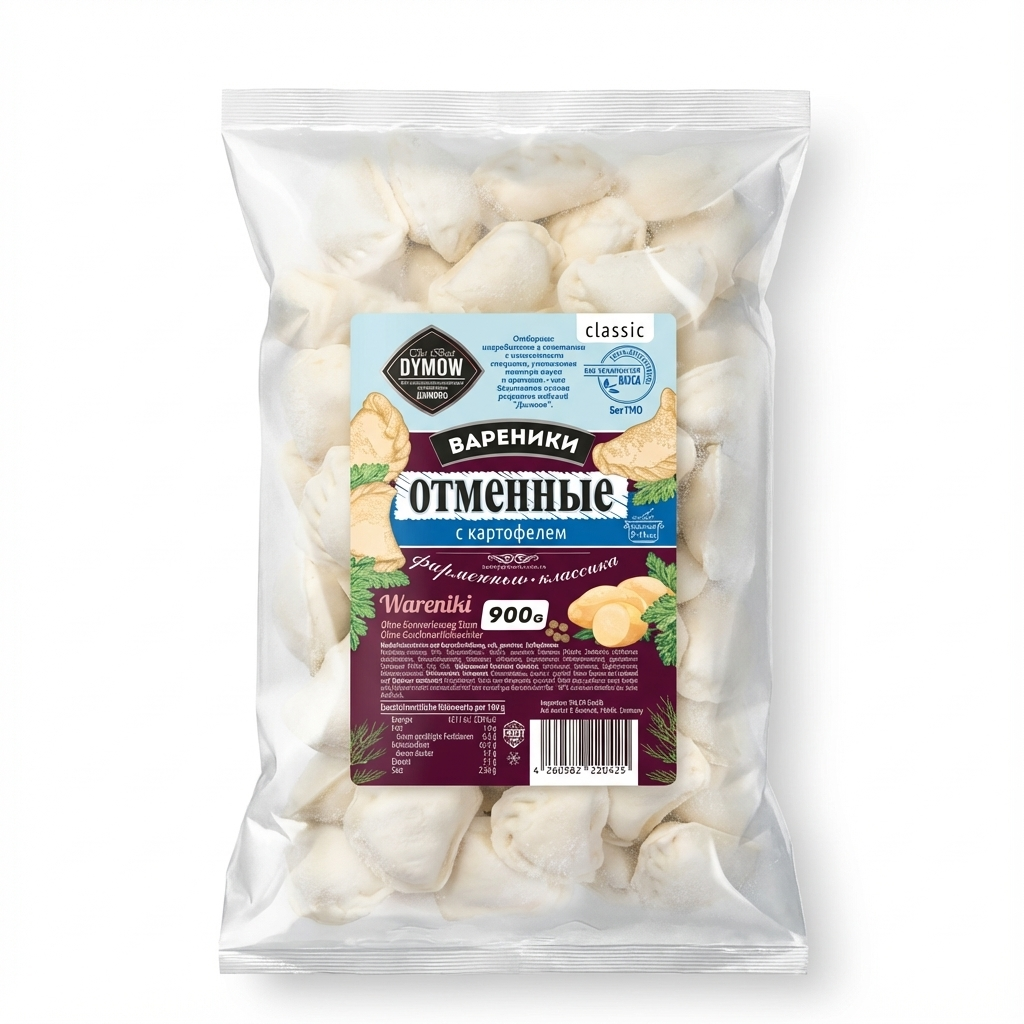Dymow Wareniki Otmennye mit Kartoffel (900g)
