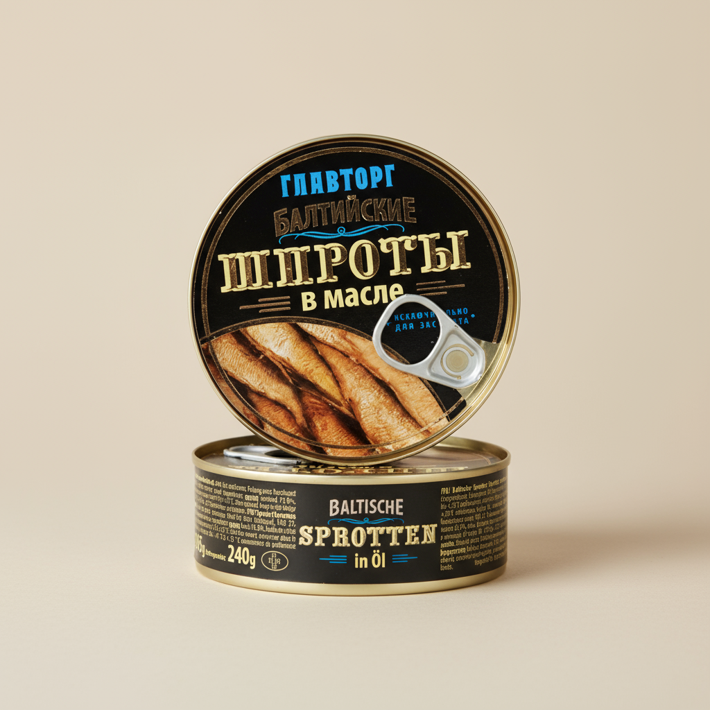 Glavtorg Baltische geräucherte Sprotten in Öl 240g