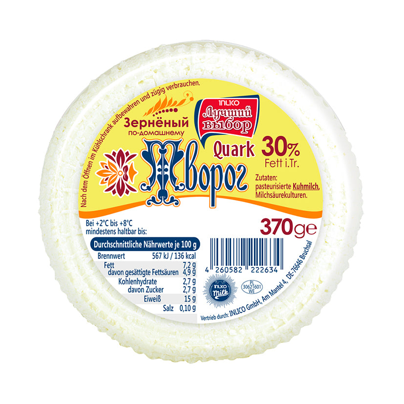 InLiCo Körniger Quark 30% Fett nach Hausfrauenart (370g)