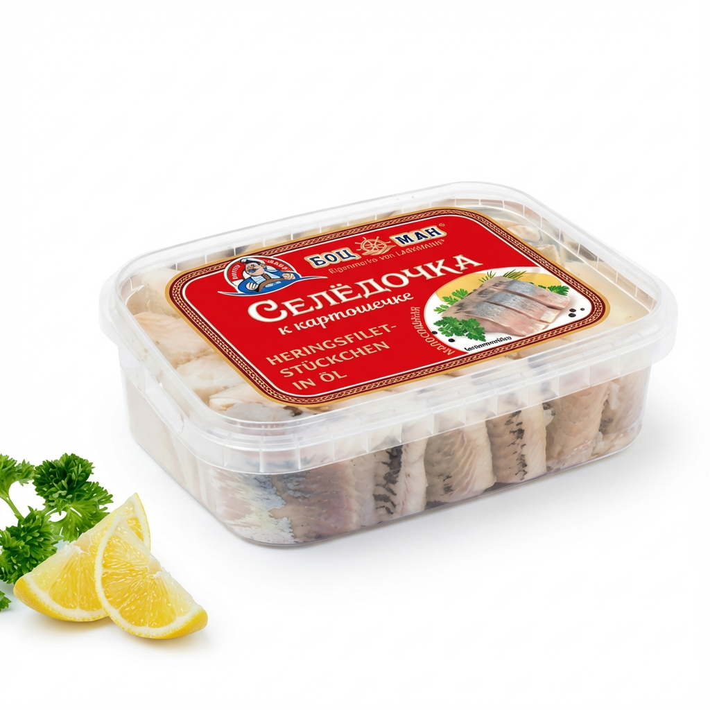 Lackmann Heringsfilet in Öl leicht gesalzen (280g)