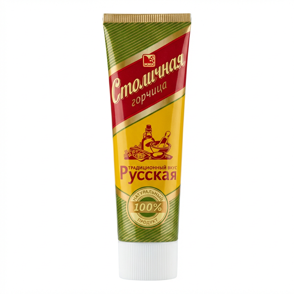 Senf "Stolitschnaja" in Tube (100g)