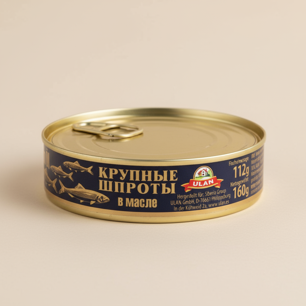 ULAN Große geräucherte Sprotten in Öl 160g