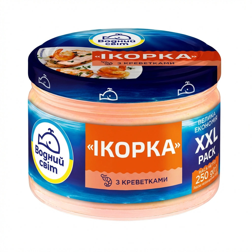 Vodny Mir "Ikorka" mit Meeresfischkaviar & Garnelen (250g)