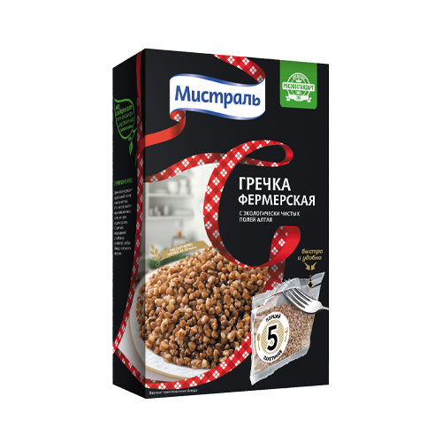 Buchweizen „Mistral“ Fermerskaja in Kochbeuteln, 5 x 80 g (400 g)
