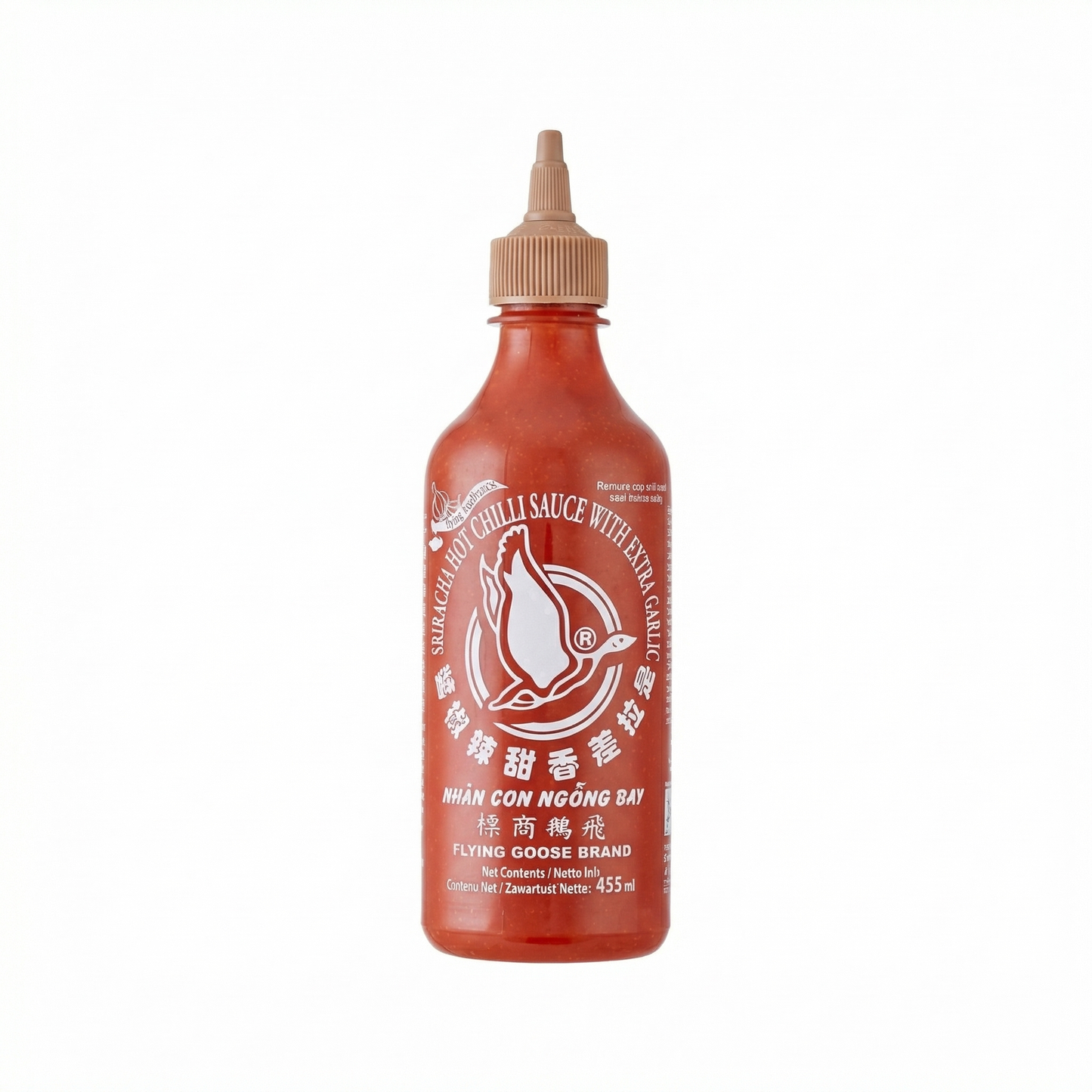 Flying Goose Sriracha Chilli Sauce mit Knoblauch (455ml)