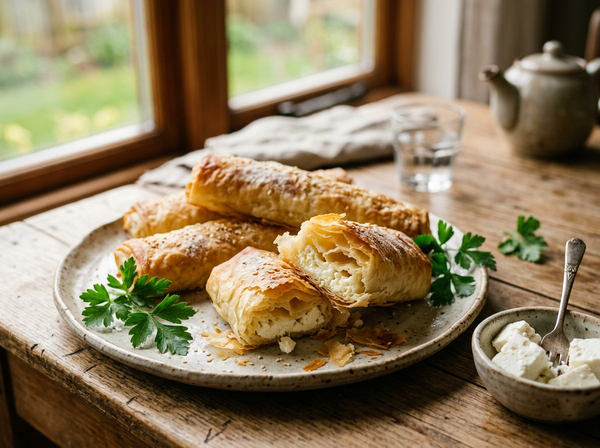 Gefüllte Börek-Teigtaschen mit Weißkäse – klassisches Rezept