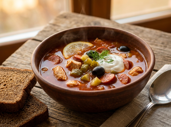 Soljanka mit Huhn und Wurst – herzhaftes Rezept nach Hausart