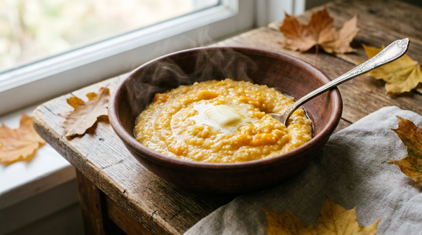 Kürbisbrei – russische Tykvennaya Kasha mit Hirse und Butter