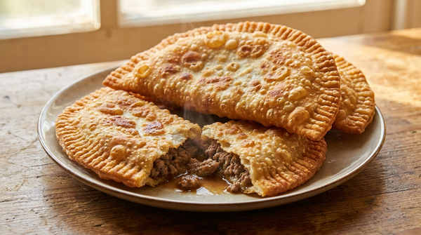 Chebureki Rezept – knusprige Teigtaschen mit Hackfleisch nach Hausart
