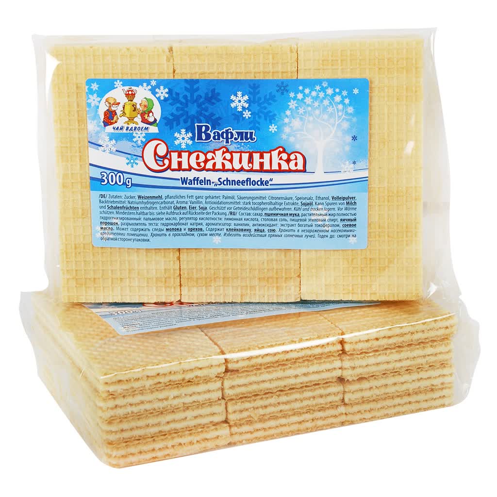 Tschaj Vdvoem Waffeln "Schneeflocke" 300 g