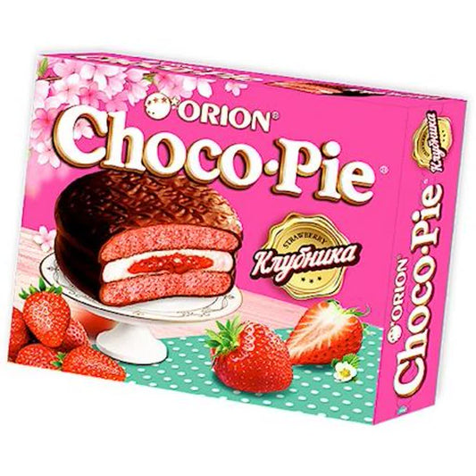 ORION KEKSE CHOCO-PIE M.ERDBEERFUELLUNG 360 G