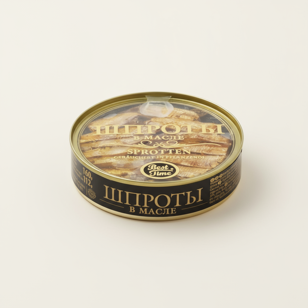 BEST TIME Sprotten geräuchert in Pflanzenöl 160g