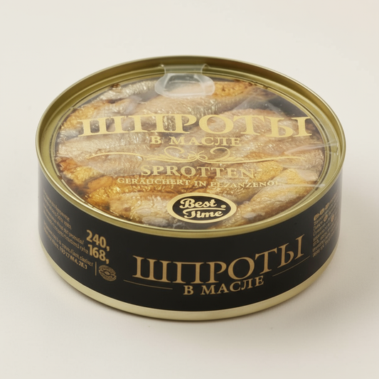 BEST TIME Sprotten geräuchert in Pflanzenöl 240g