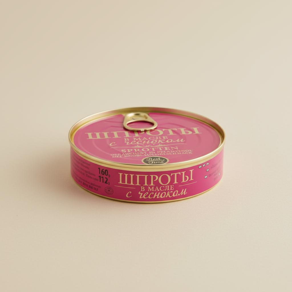 BEST TIME Sprotten geräuchert in Pflanzenöl mit Knoblauch 160g