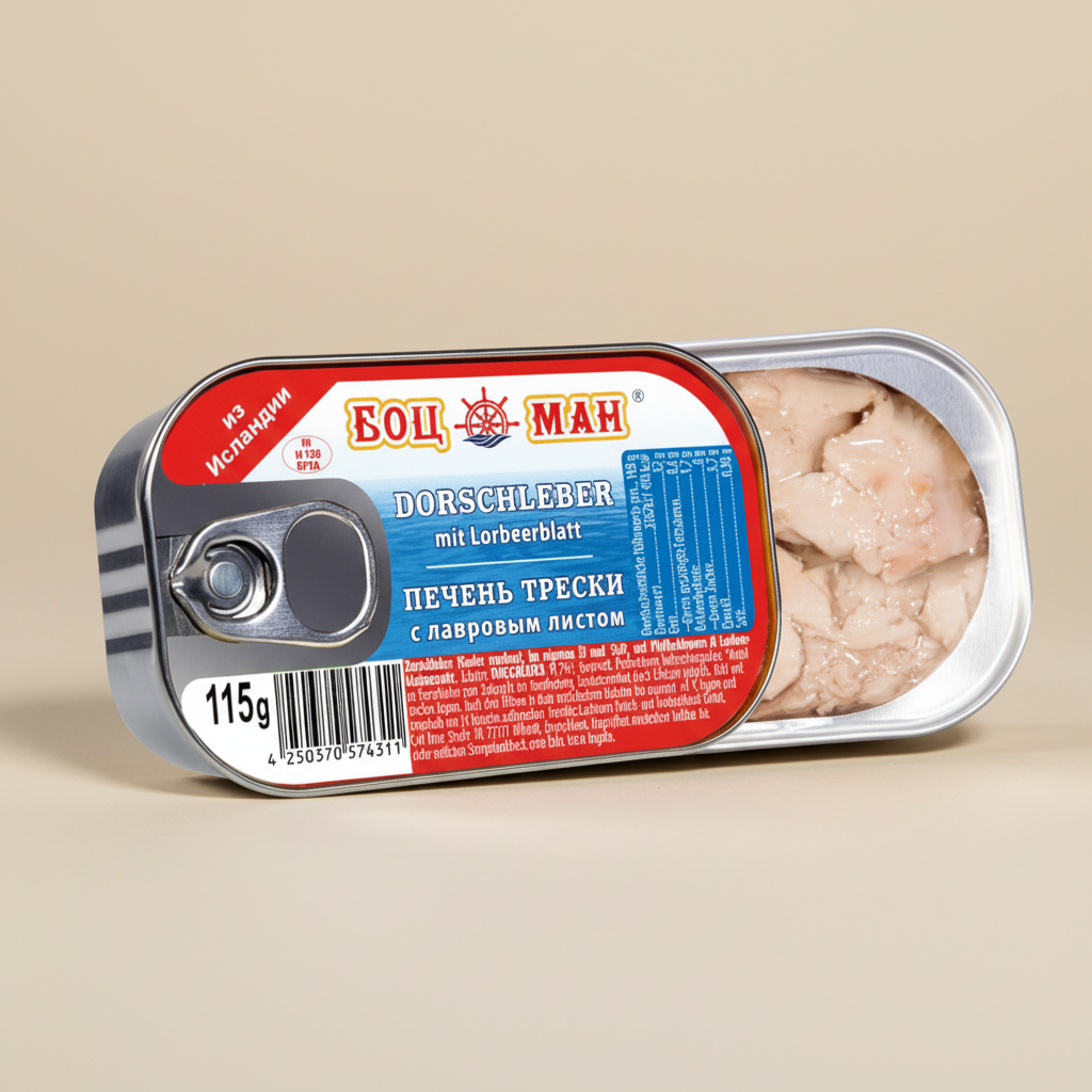 Banga Dorschleber mit Lorbeerblatt und schwarzem Pfeffer 115g