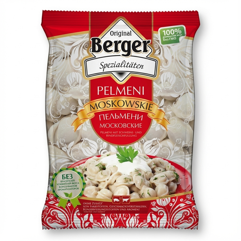 Berger Pelmeni nach Moskauer Art Schwein-Rindfleisch (900g)