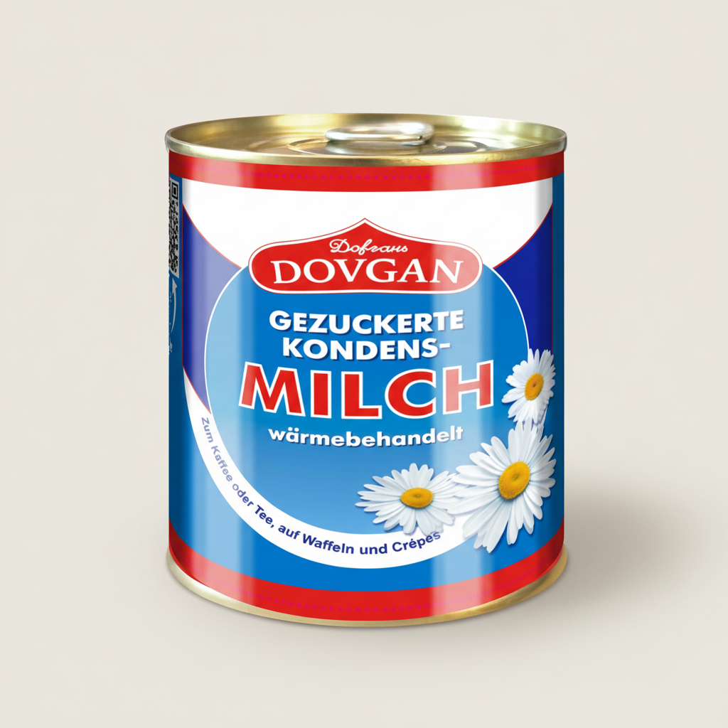 DOVGAN Gezuckerte Kondensmilch 8% Fett 370g