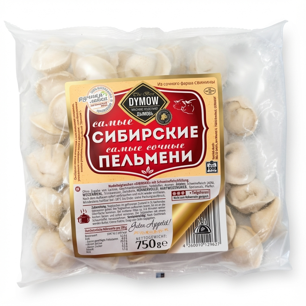 Dymow Sibirskie Pelmeni - die saftigsten (750g)