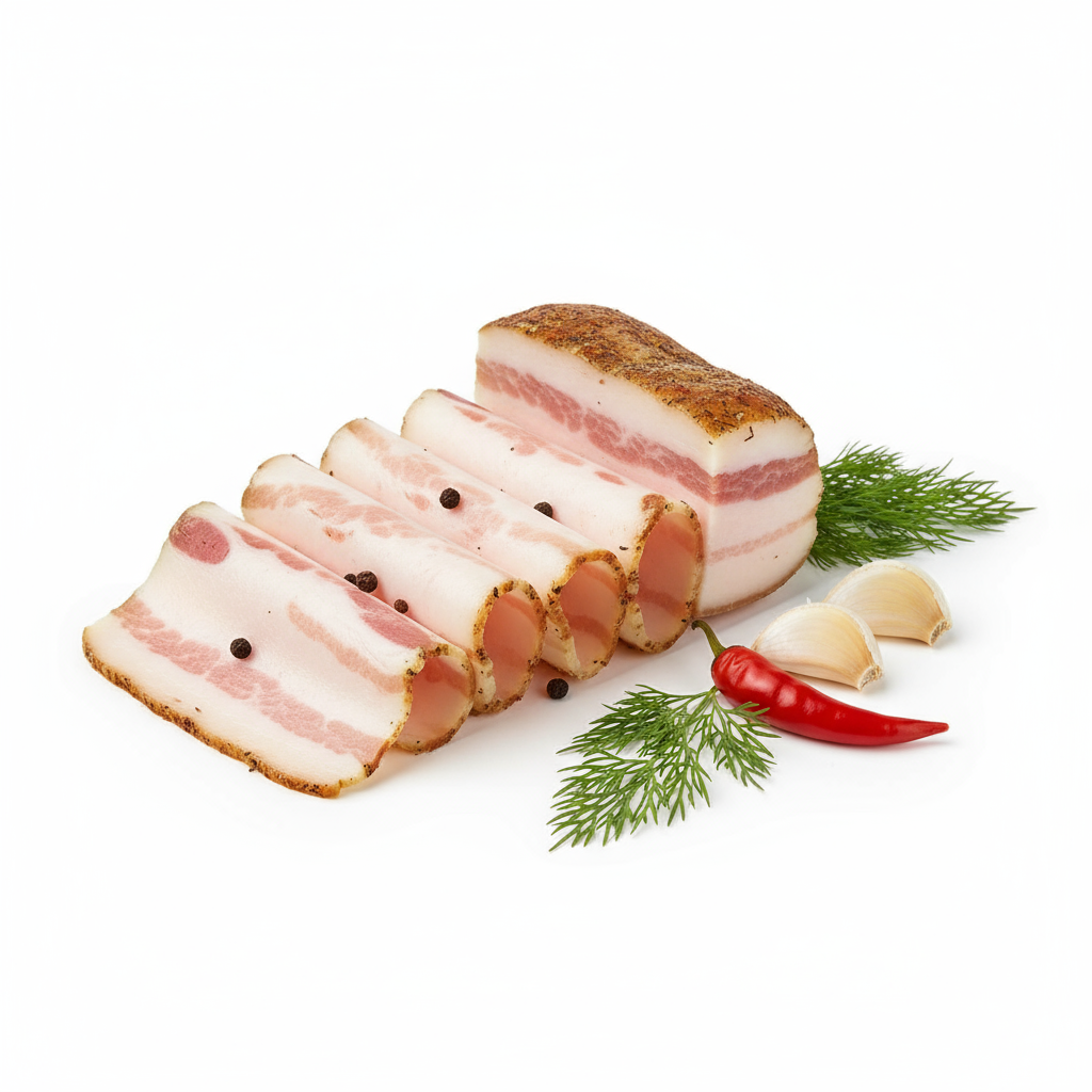 Dymow Speck Fass mit Knoblauch (300g) - Сало бочковое Чесночное