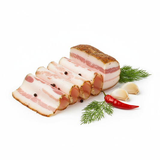 Dymow Speck Fass mit Knoblauch (300g) - Сало бочковое Чесночное