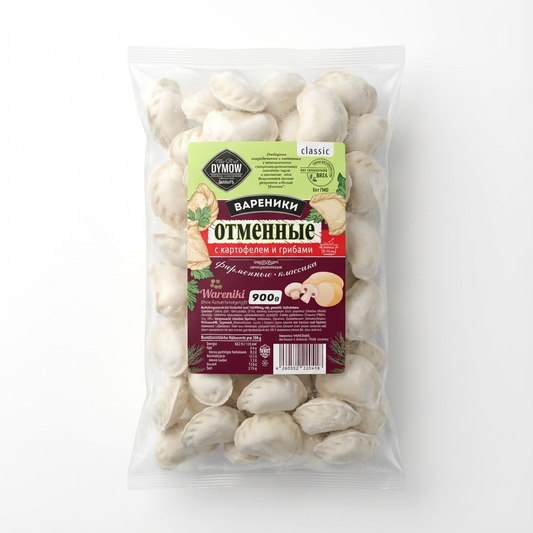 Dymow Wareniki Otmennye mit Kartoffel und Pilzen (900g)