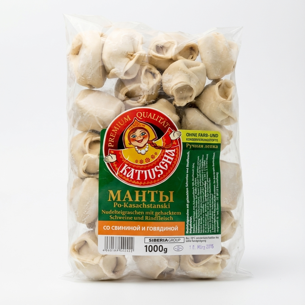 Katjuscha Manti Po Kasachstanski Schwein-Rind (1kg) | KLIVER Stuttgart