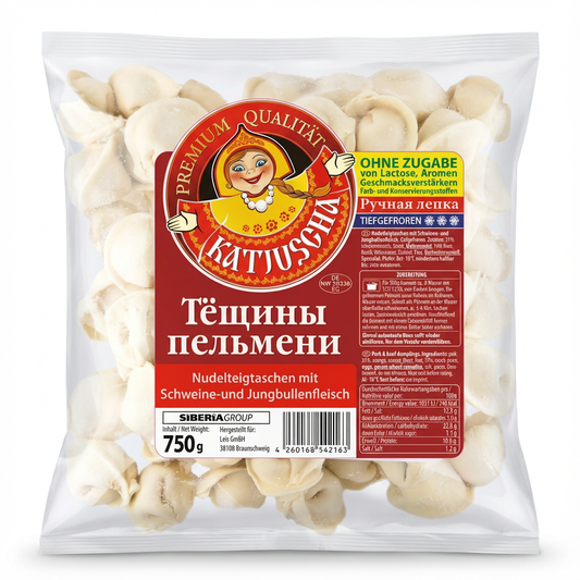 Katjuscha Pelmeni Tjoschini Schwein-Rind (750g)