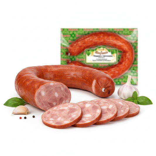 Krakauer mit Knoblauch "Tjoschina s Tschesnokom" (640g)