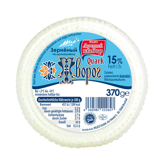 InLiCo Körniger Quark 15% Fett nach Hausfrauenart (370g)