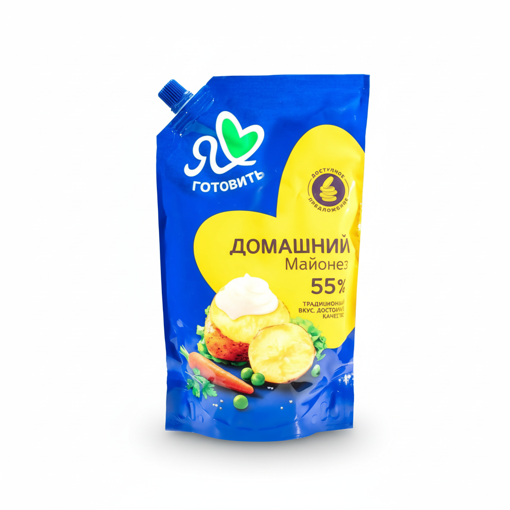 Lackmann Salatmayonnaise Domaschnij 55% (390ml)
