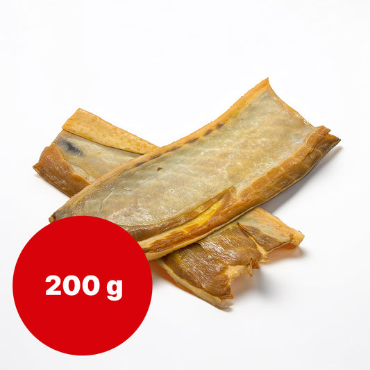 Stör (Bauchlappen m.Haut) kaltgeräuchert (200g)