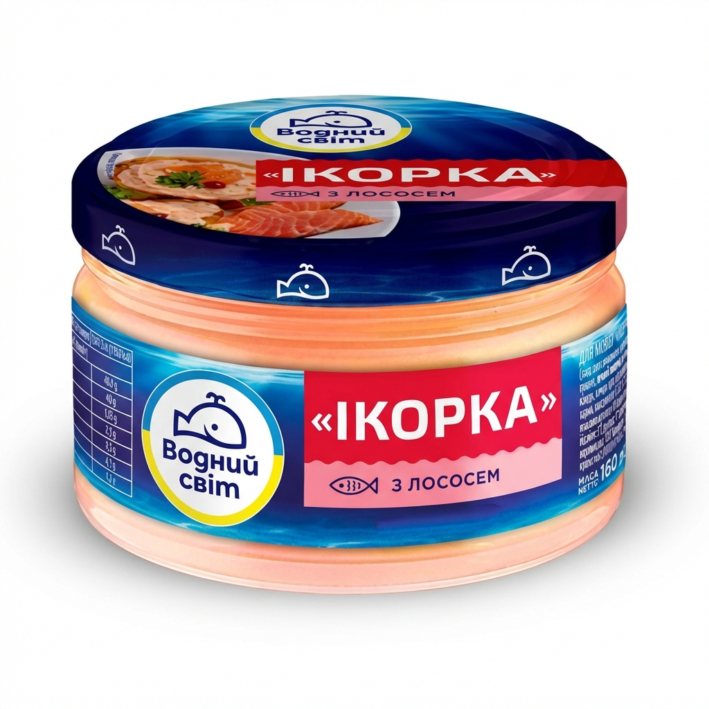 Vodny Mir "Ikorka" mit Meeresfischkaviar & Lachs (160g)