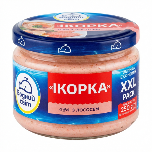 Vodny Mir "Ikorka" mit Meeresfischkaviar & Lachs (250g)
