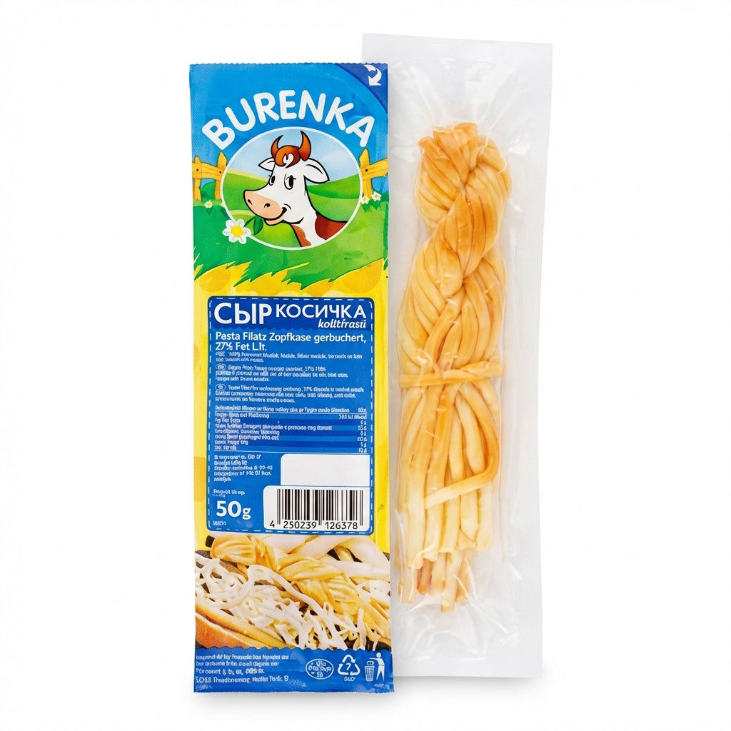 Zopfkäse geräuchert 27% Fett i.Tr. (50g)