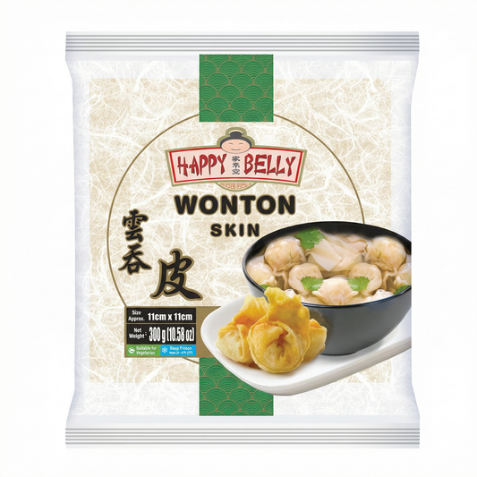 Happy Belly Wonton Teigblätter 11cm (300g)